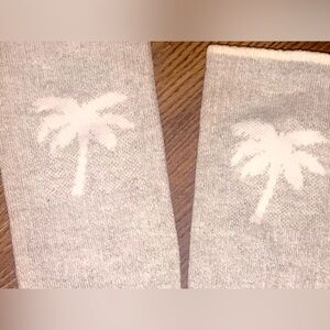 VICTORIA Secret PiNK knee high socks Gray Palm Tree Socks used socks